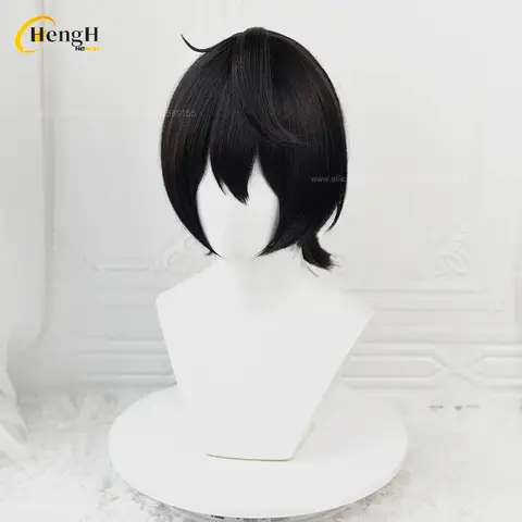 I lager Game ES Sakuma Rei Sakuma Ritsu Syntetiskt Hår 30cm/45cm Svart Peruk Värmebeständigt Hår Halloween Cosplay Anime Peruker 10 best sales ritsu sakuma cosplay - №1