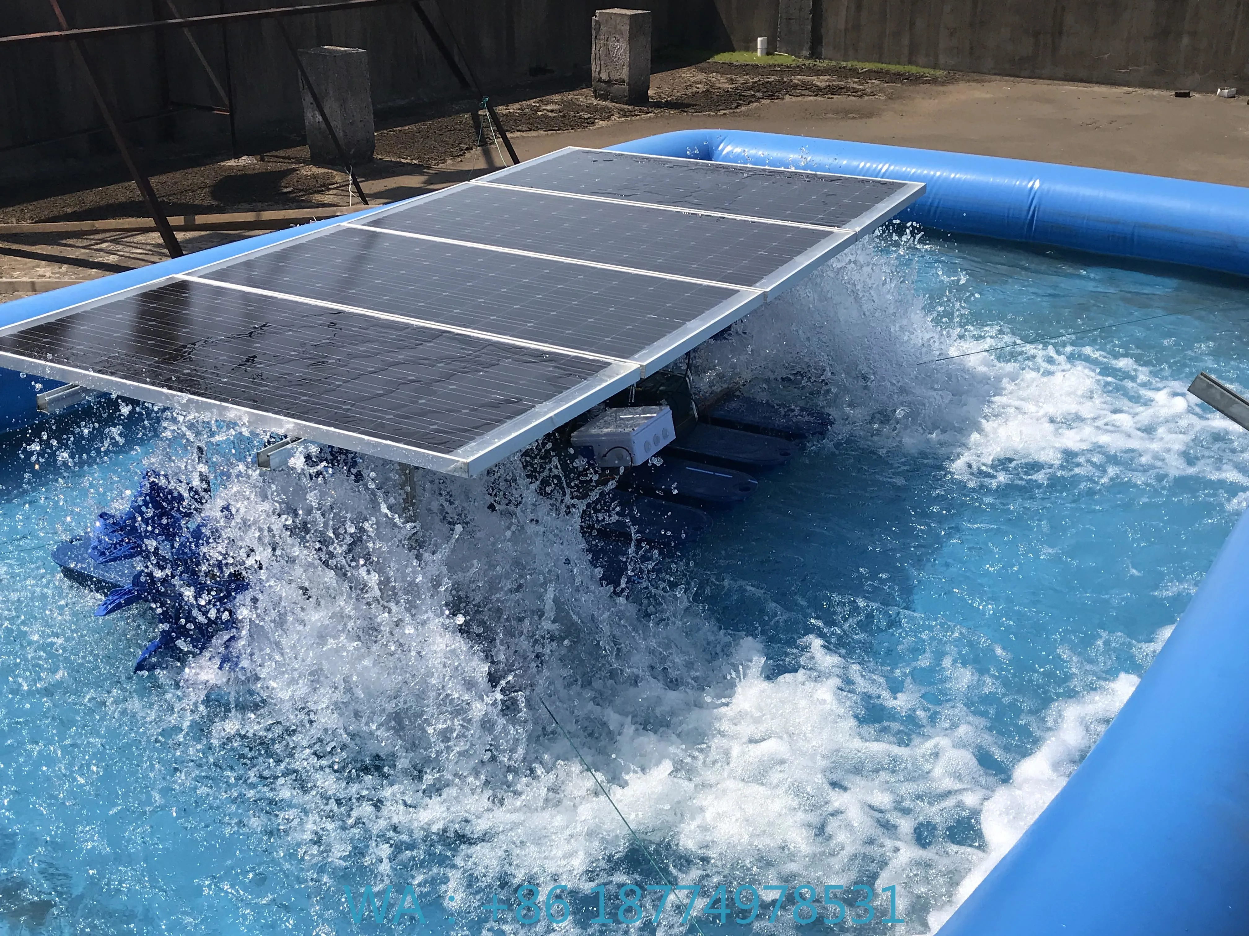 Wheel Water Proof  for Aquaculture2HP Solar Panel Splash Aerator 4