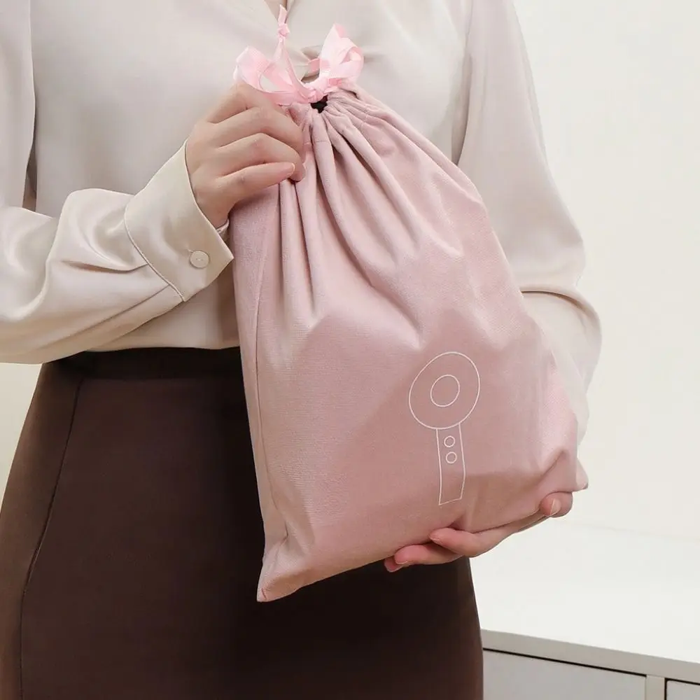 Bolsa de Franela para Secador de Pelo, Antipolvo, Gran Capacidad, Bolsa de Almacenamiento para Secador de Pelo, Ahorra Espacio, Plegable, con Cordón, para el Hogar