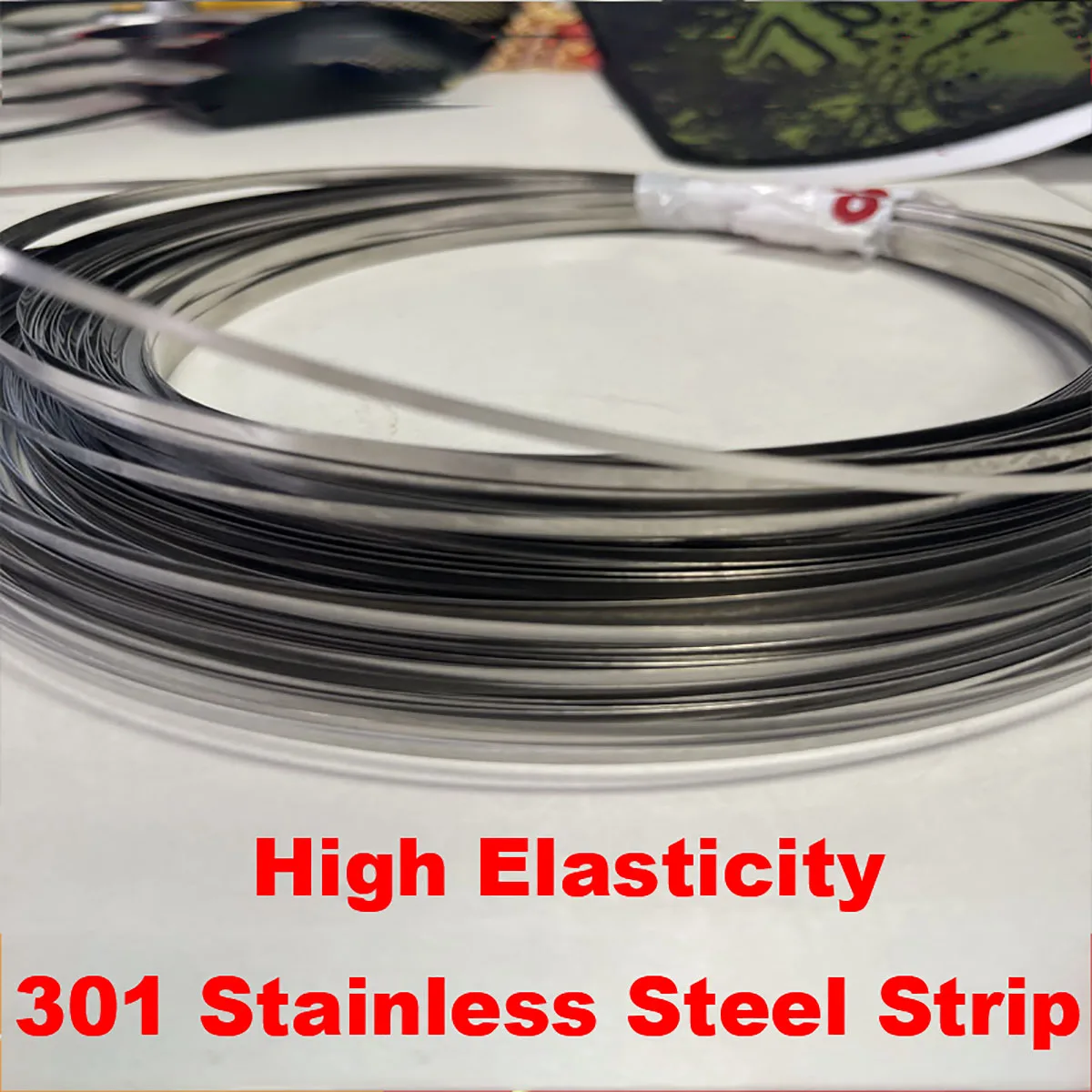 

1Meter High Elasticity 301 Stainless Steel Strip Narrow Strip Width 2/3/4/5/6/7/8/9mm Thick 0.1mm - 1mm Thin Plate Foil Strip