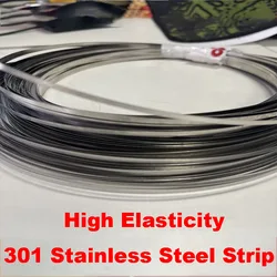1Meter High Elasticity 301 Stainless Steel Strip Narrow Strip Width 2/3/4/5/6/7/8/9mm Thick 0.1mm - 1mm Thin Plate Foil Strip