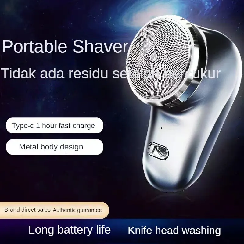 Portable Electric Shaver MEN'S Mini Electric Shaver Rechargeable Shaver Travel Home Car