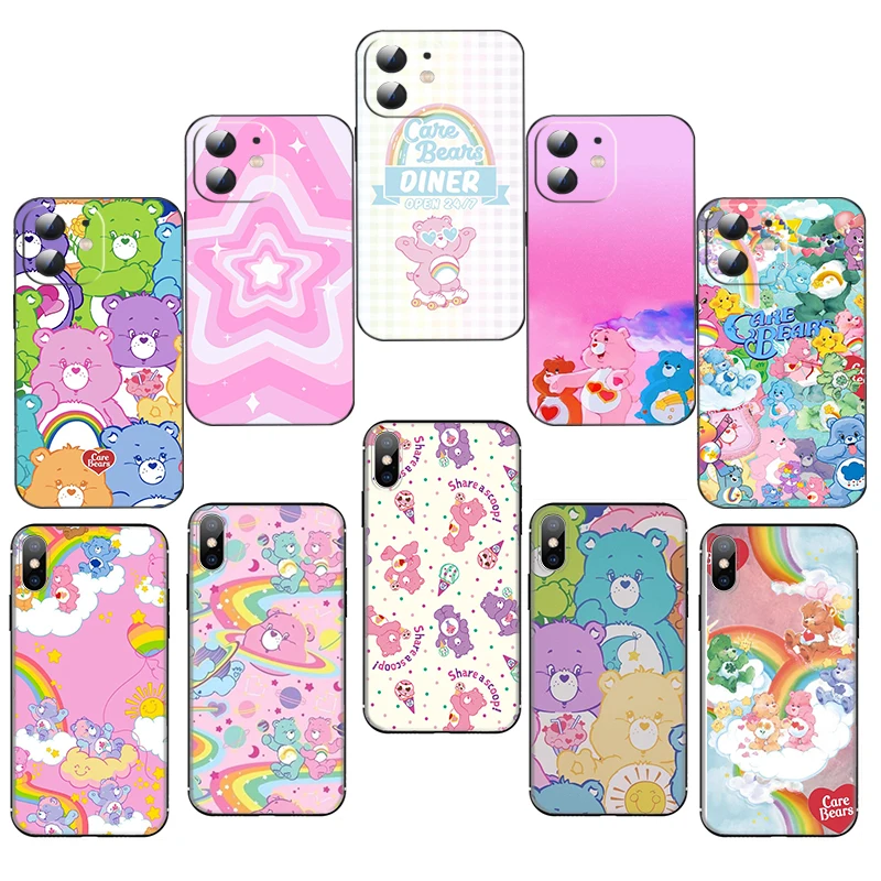 Мягкий силиконовый чехол DY26 C-Care Bear для Moto Edge 20Lite G40 G41 G51 G22 G71 5G G9 Play G20 G100 Caver