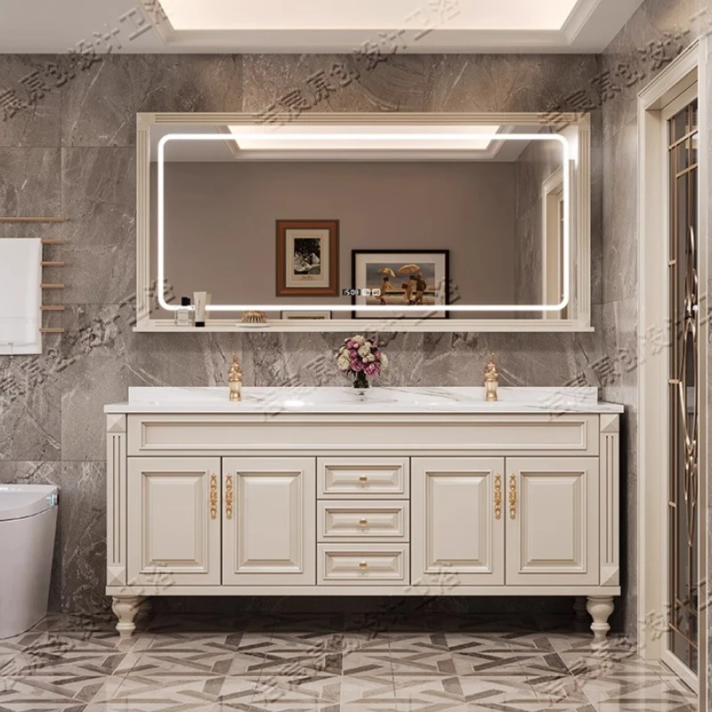 Partitions Bedroom Cupboard Wooden Luxury Bathroom Simple Sink Cupboard Perfume Mirror Organizer Archivadores Trendy Furniture