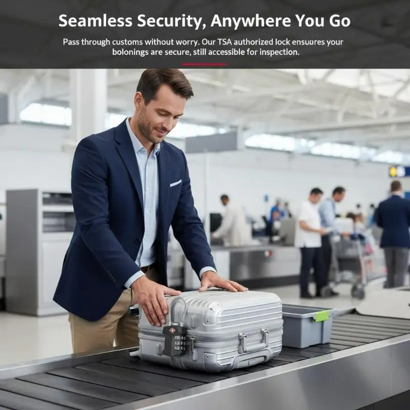 Travel TSA Customs Lock Password Changeable Lock 3 Digit Portable Zinc Alloy Suitcase Luggage Backpack view 4
