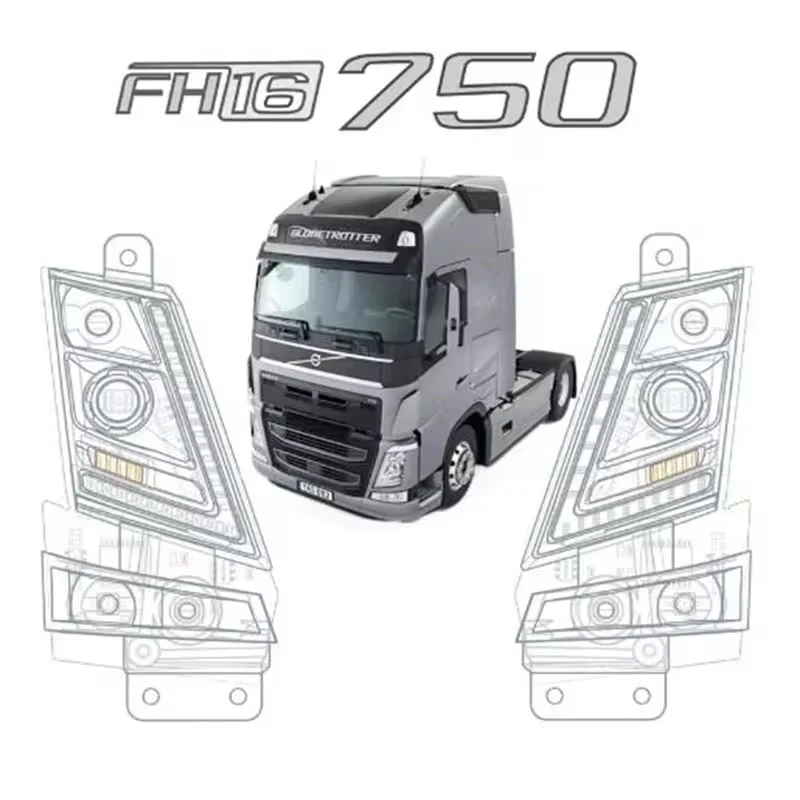 

LED Lighting System Running Water Headlights Upgrade Light for 1/14 Tamiya RC Truck Tipper VOLVO FH16 750 56360 56362 Car DIY