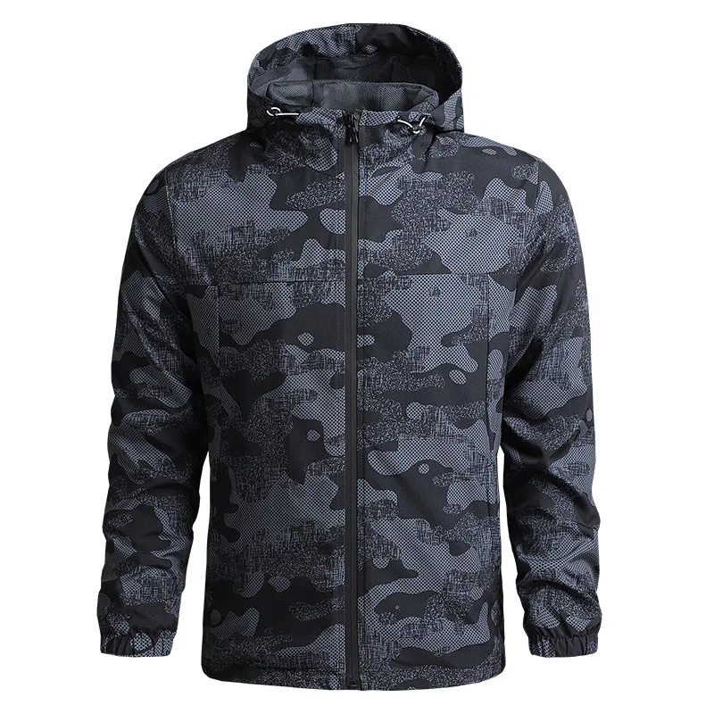 

Lightweight Outdoor Camouflage Jaet Qui Dry Windproof Men's Spring Autumn Climbing Spor Zipper Closure Long Sve Stan...