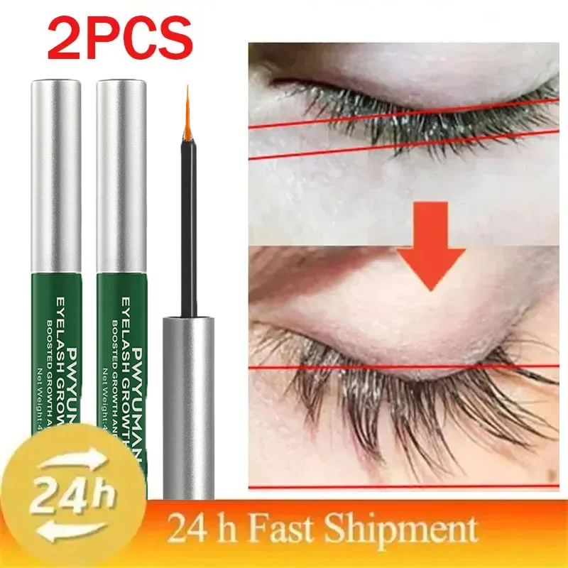 Natural Cílios Crescimento Soro, Sobrancelha Enhancer, mais completo, mais grosso, Curling Lash Tratamento, Produtos de cuidados com os olhos, Maquiagem, 2pcs