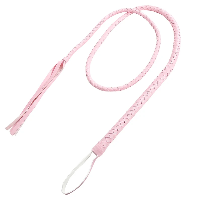 Couro Weave Long Handle Snake Whip, Montando Colheita Flogger Paddle, Slapper Horse Training Dressage, 190cm