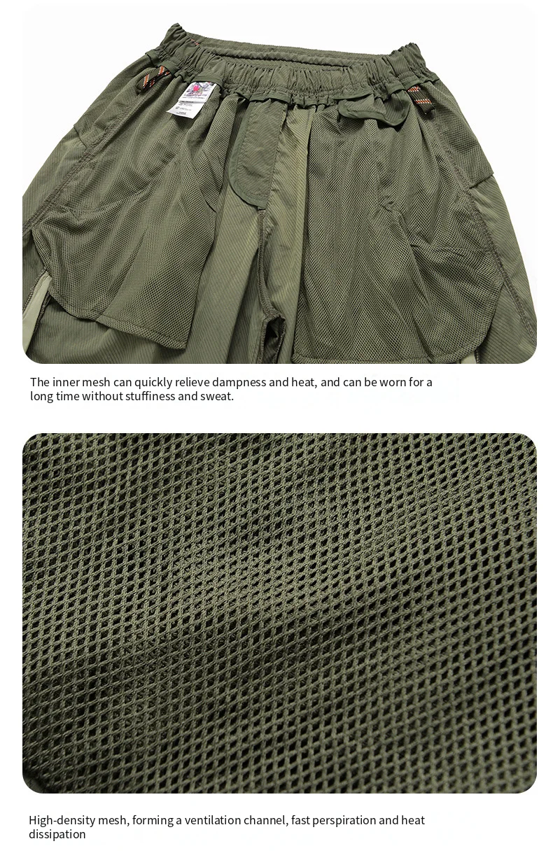 Leichte Outdoor-Wanderhose, atmungsaktiv, wasserdicht, schnell trocknend, lange Hose für Herren und Damen, Reise- und Arbeitskleidung, Fallschirmjägerhose – Detail 8