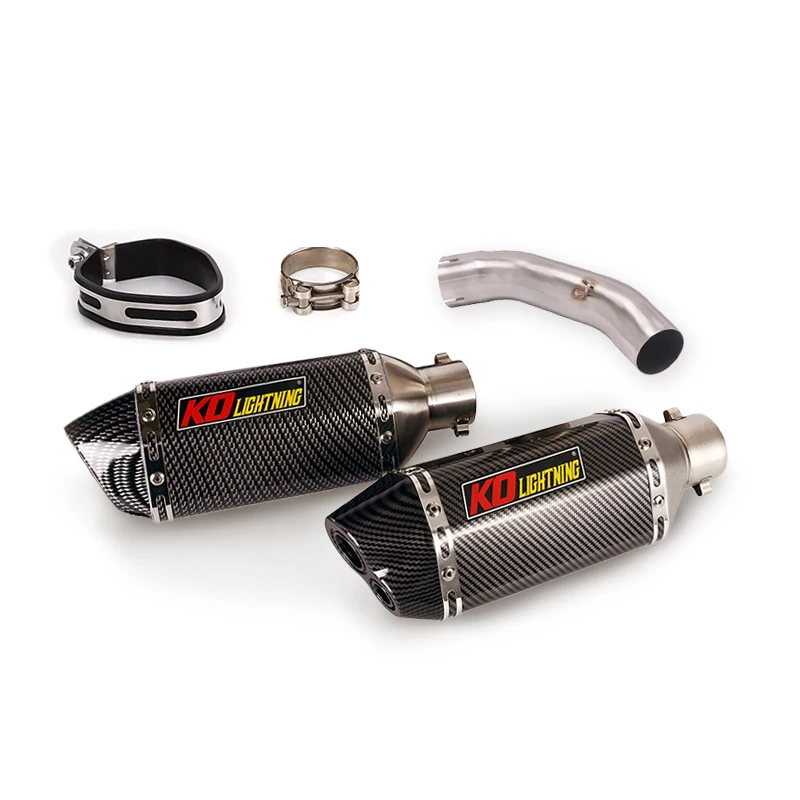 

Exhaust System 51mm Motorcycle Muffler Tail Pipe Mid Connect Link Slip On Modified For Duke 250 390 RC390 Duke 250ADV 390ADV