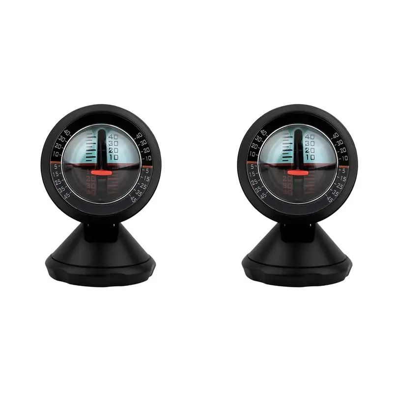 A84E-2X Car Inclinometer Level Tilt Gauge Indicator Angle Slope Level Meter Finder Tool Gradient Balancer