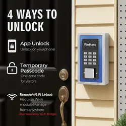 WeHere APP Phone Remote Control Smart Password Electronic Key Safe Box Storage For Outdoor Security Apartment Hotel Management