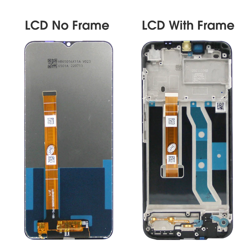 6.5'' Tested Realme C21Y Display Screen, for OPPO pantalla realme c21y RMX3261 Lcd Display Touch Screen Digitizer Replacement