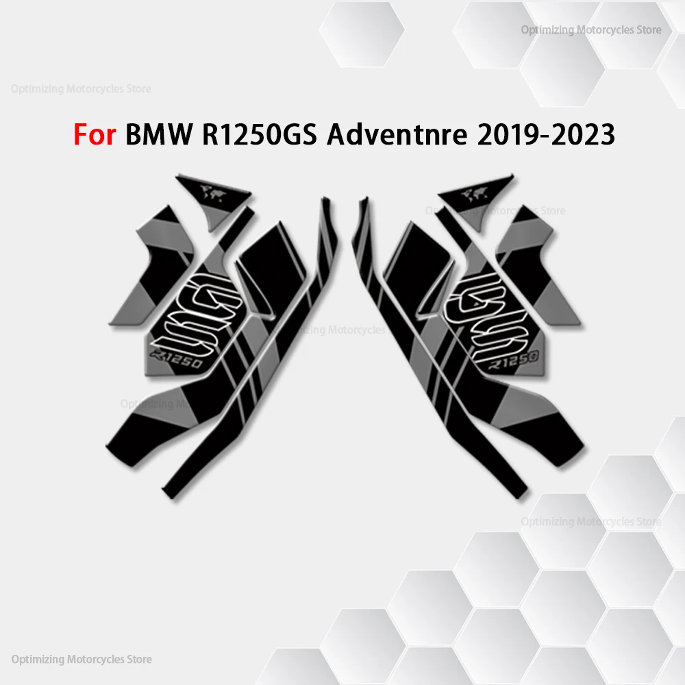 For BMW R1250GS Adventure 2019 2020 2021 3D Gel Radiator Protective Cover Reflective Sticker 2019-2022 Engine Case Decal