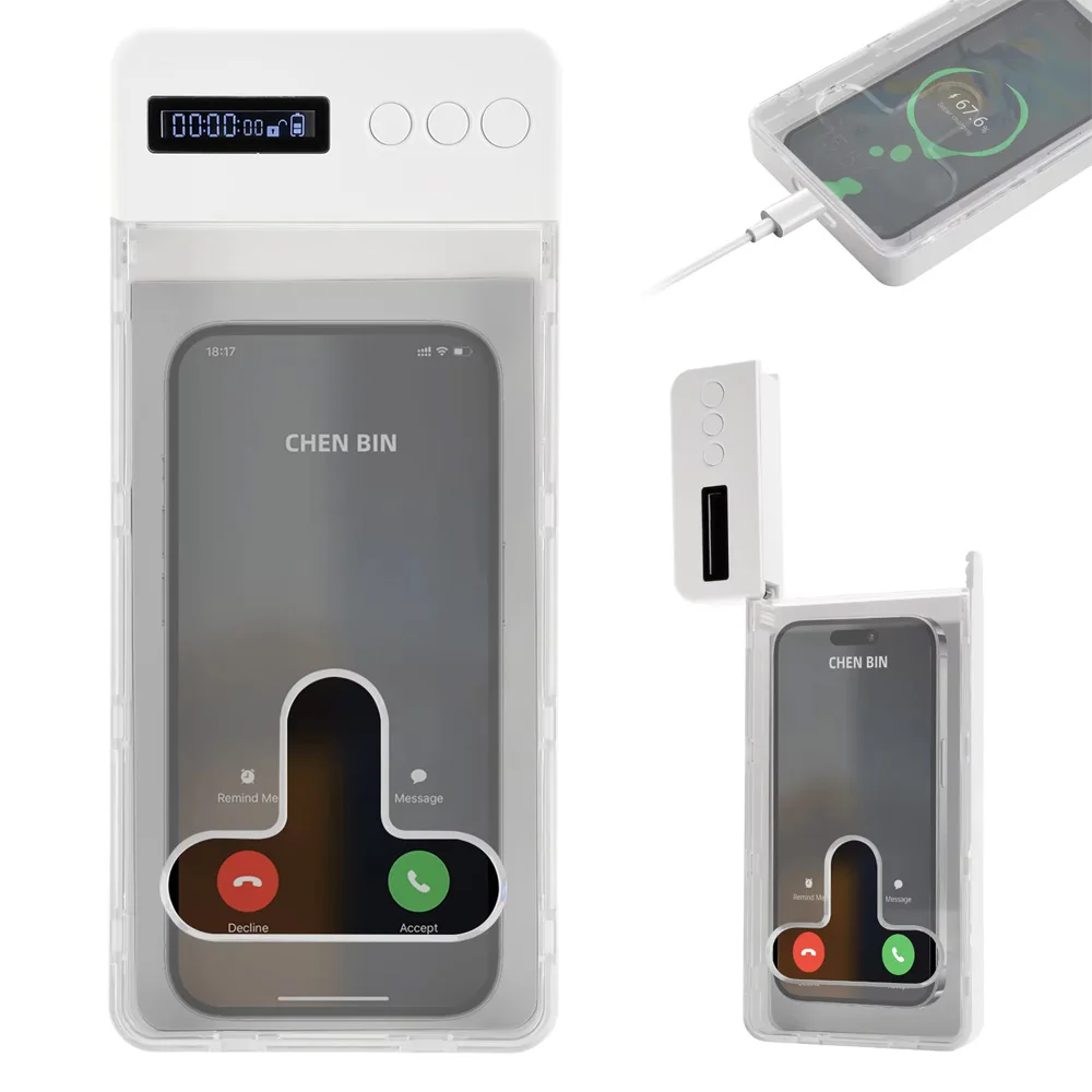 Mobile Phone Jail Timer Lock Box Self-Control Lock Timing Lock Case Universal Mobile Phone Container Box For Kids Student