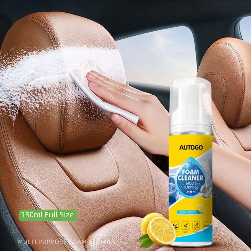 150ml Multipurpose Foam Cleaner,Leather Seat Cleaner Tools for Car Interiors,Home No-Rinse Cleaning Spray for Kitchen Stove
