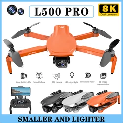 L500 Pro Dual Camera Drone 8K 4K HD Profesjonalny składany quadcopter RC GPS 5G Optyczny przepływ UAV Bezszczotkowy silnik mini Drone