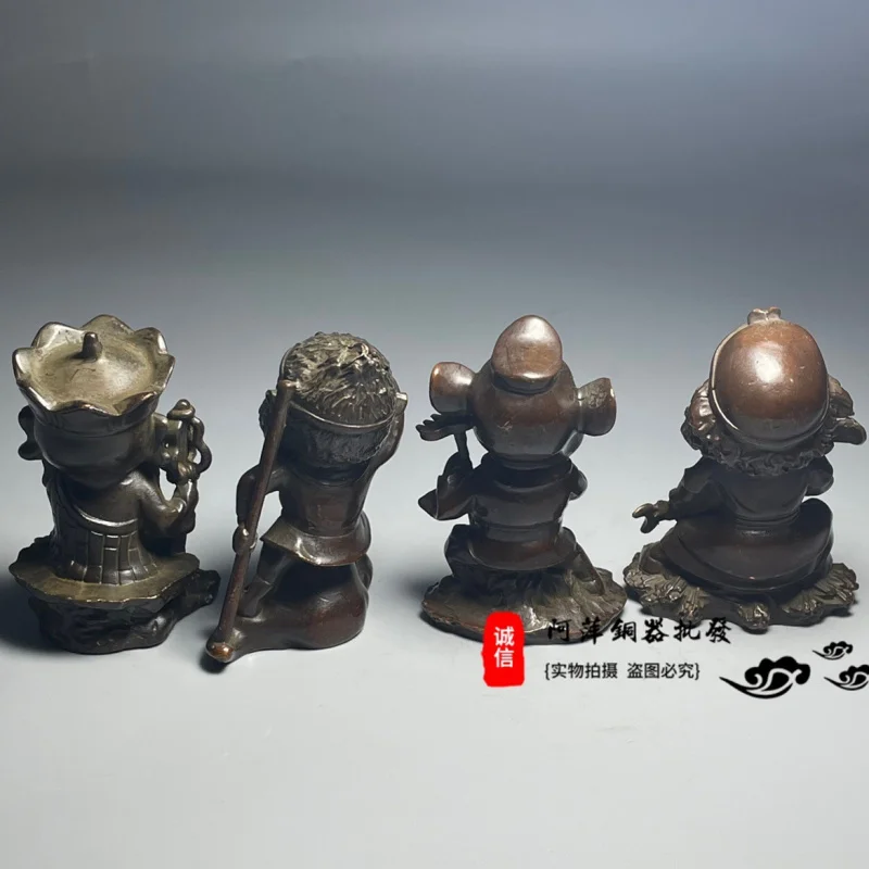 Antique Solid Copper Journey to the West Character Sun Wukong Tang Monk Eight Rings Sha Monk Xiao Copper Ornaments Tea Ceremony