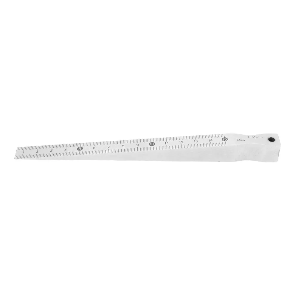 Stainless Steel Taper Gauge 1-15mm Range High-Contrast Markings Gap Measurement Tool Clear Numerical Identification