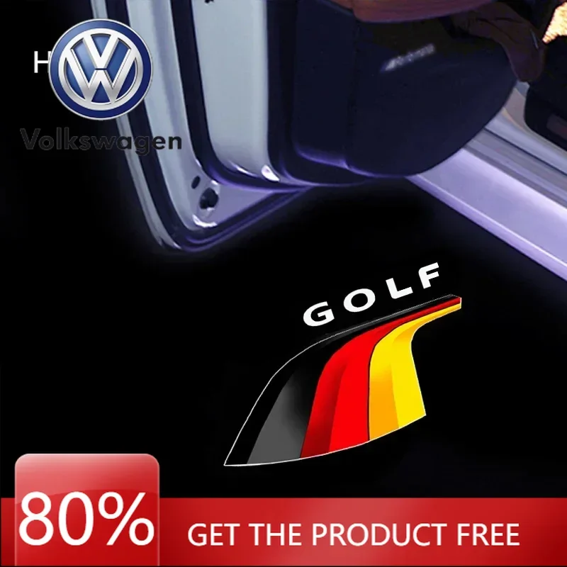 

For VW Volkswagen Jetta MK5 Golf 2Pc LED Car Door Welcome Lights Logo Courtesy Projector Ghost Shadow Lamp for VOLKSWAGEN VW GOL