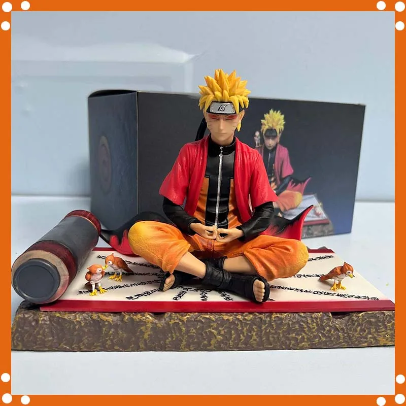 Naruto Shippuden Figure Immortal Uzumaki Naruto Anime Figure Sit In Meditate Gk Statue Collection Figurines Model Statue gifts