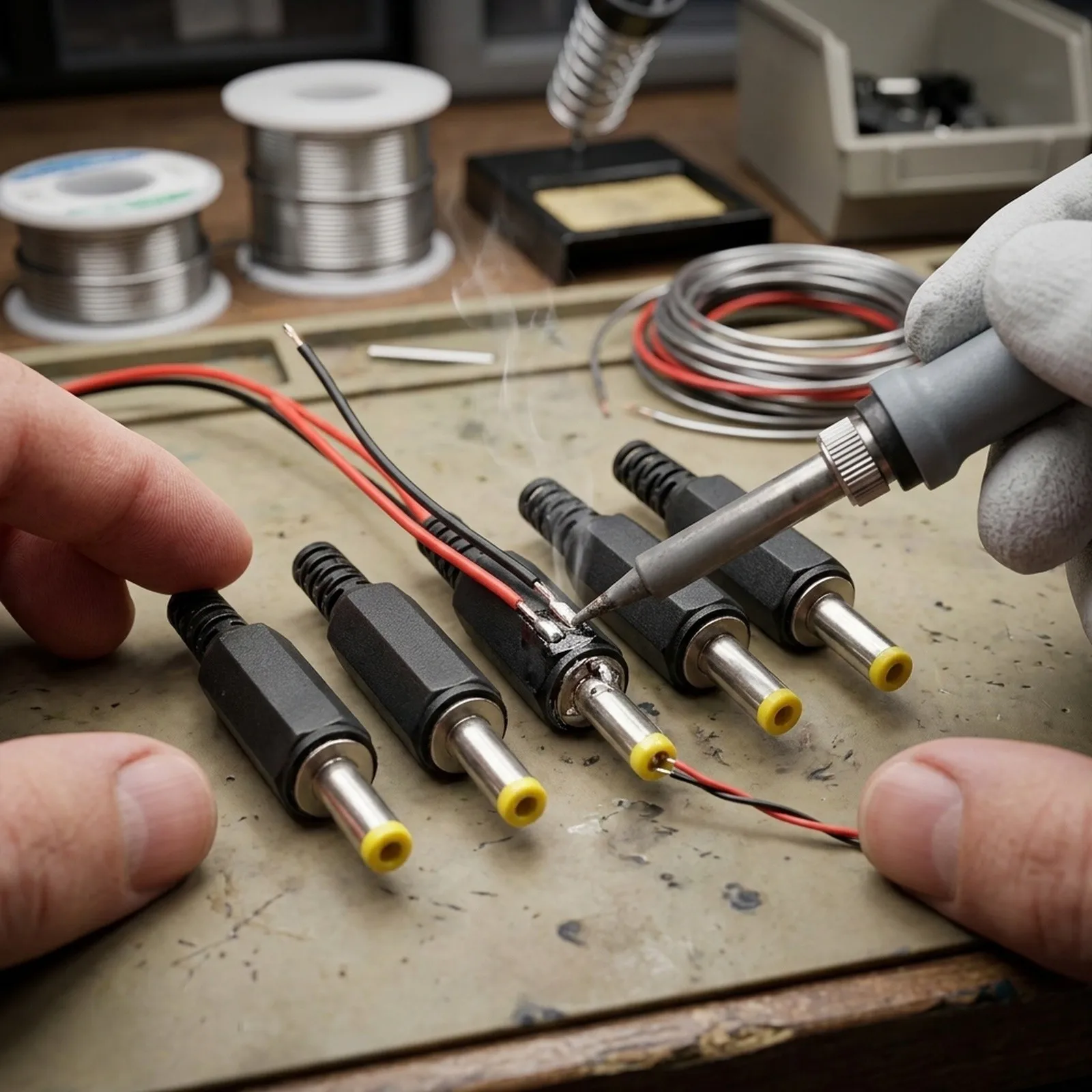 Upgrade Your Power Supply Connector with 5 or 10 Packs of Portable DVD/EVD Charging Head Welding Power Assemble