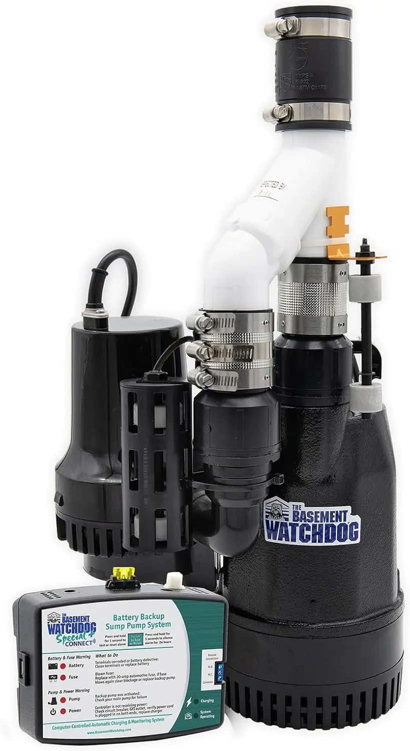 THE BASEMENT WATCHDOG Big Combo CONNECT Model CITS-50 ½ HP Primary and Battery Backup Sump Pump System