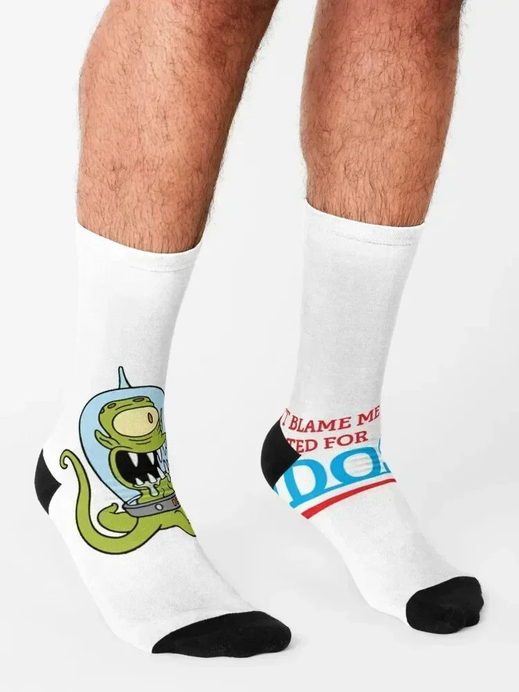 Don't Blame Me I Voted for Kodos Socks Christmas floral men cotton high quality heated Male Socks Women's