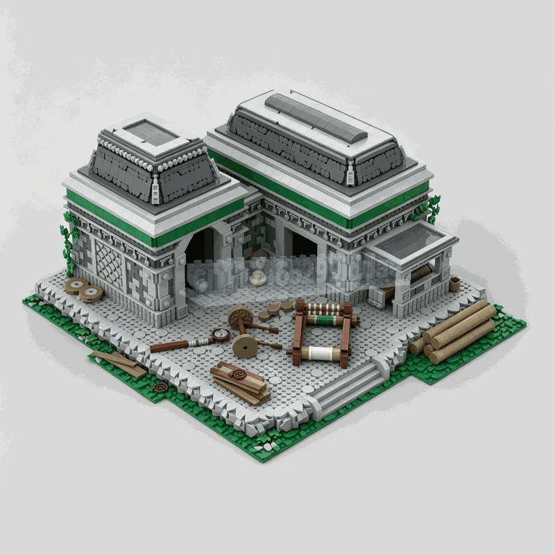 7032PCS Age Empires Native American Siege Workshop MOC Model Custom Puzzle Architecture DIY Assembly Educational Creative Gift