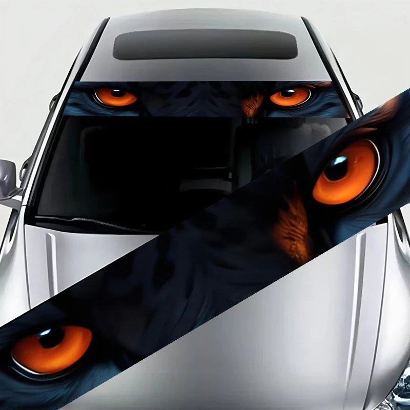 

1 piece orange-eyed panther wild decorative strip high-performance decorative sticker, vinyl car film, UV-resistant