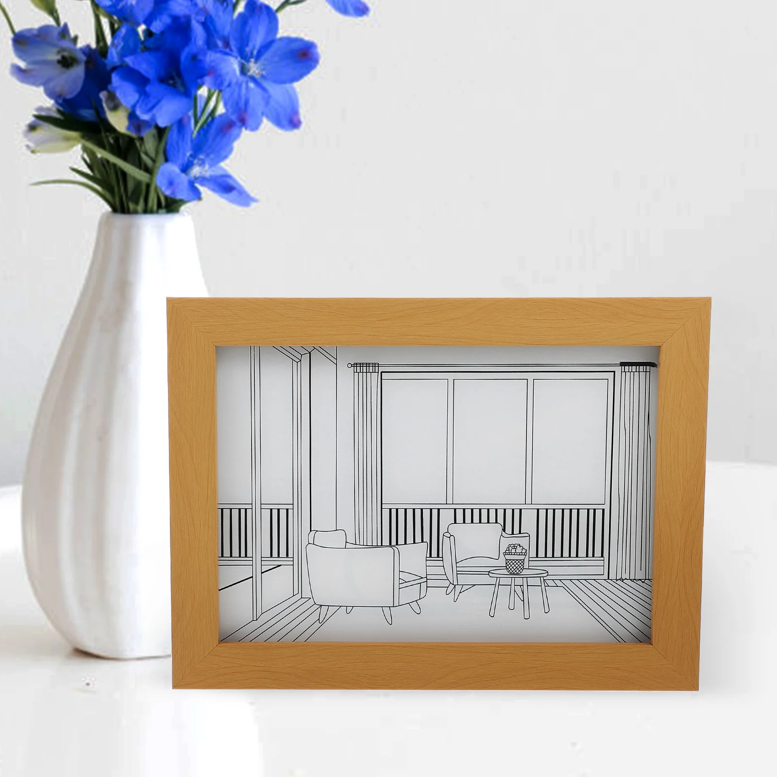 

LED Wall Glowing Photo Frame Light Painting Night USB Rechargeable 3 Colors Picture Frame Decorative Wall Art