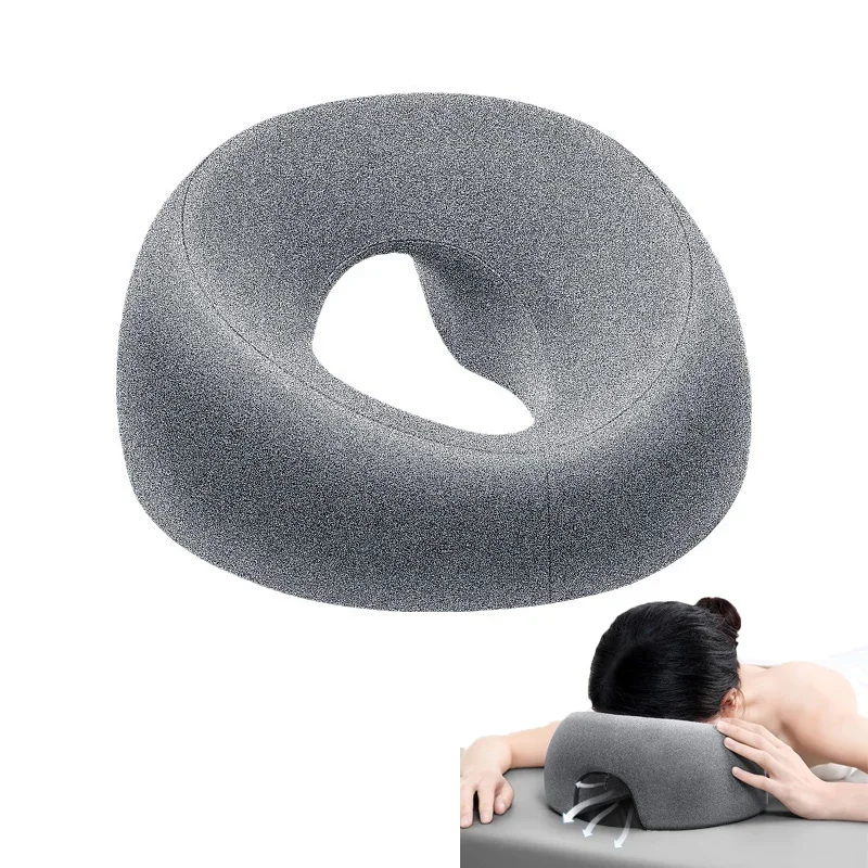 Beauty salon face pillow massage bed cushion neck and head rest memory foam hollow pillow for lying face down on the bed