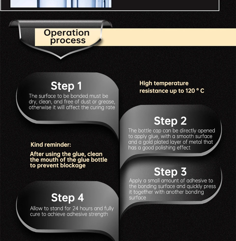 PP-508 Super Glue 100ML High Temperature Resistant Sticky Electronic Components Metal Glue