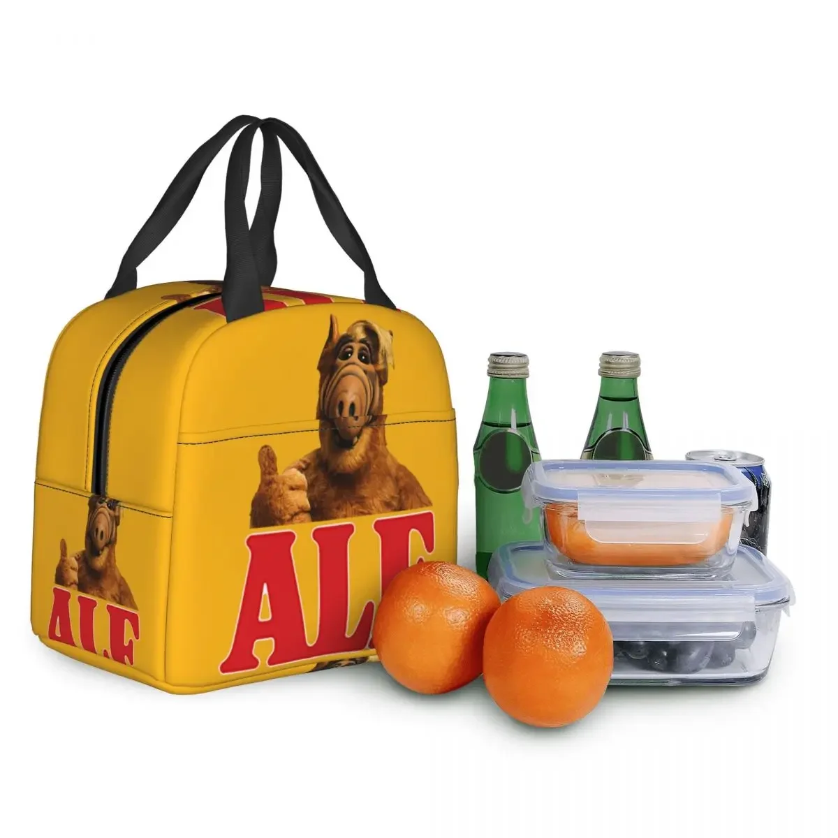 Alf Thumbs Up Lunch Bag Cooler Thermal Insulated Alien Life Form Lunch Box for Women Children School Work Picnic Food Tote Bags