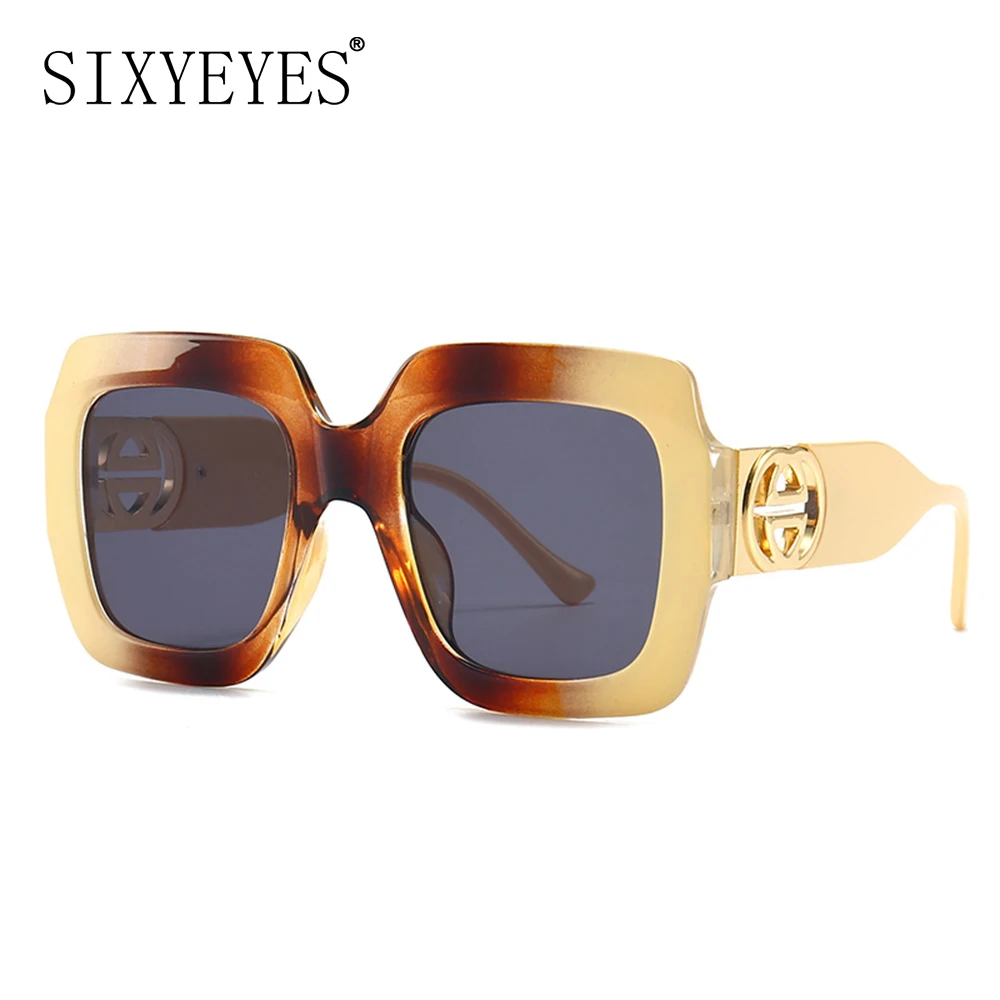 2024 Retro Oversized Square Sunglasses Women Luxury Brand Big Frame Sun Glasses for Men Vintage Punk Shades UV400 Tendy Eyewear