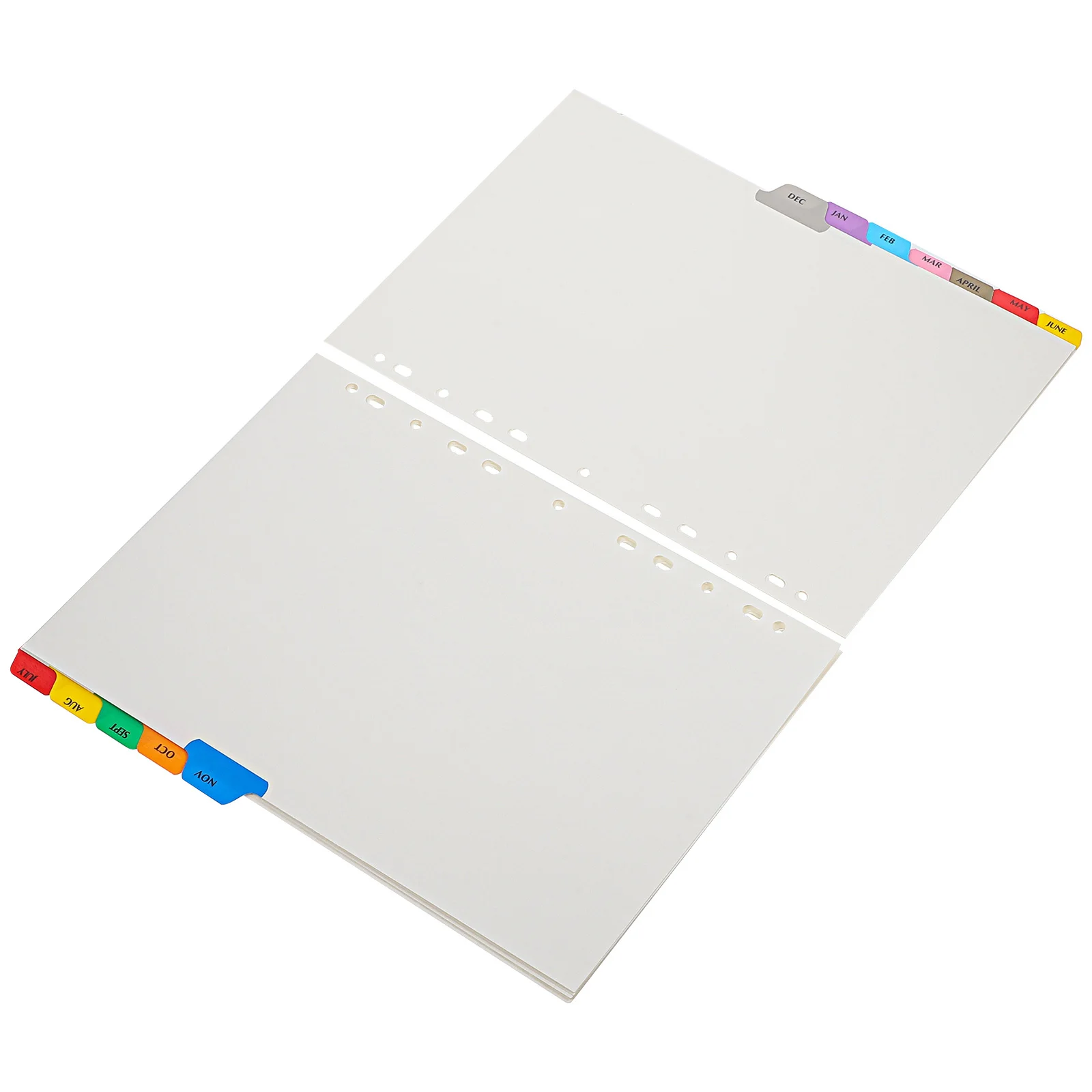12 Sheets Binder Dividers with Tabs Detachable A4 Index Page Markers for Notebooks Reports Presentations File Organization