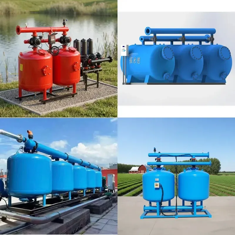 Self Cleaning Rainwater Groundwater Filtration System Activated Carbon Sand Medium Pressure Vessel Core Components 1 Year