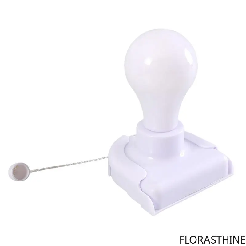 Pull String Light Battery Operated Light Bulb Home Decoration Wall Mounted for Restaurant Kitchen Bedroom Attic Shop