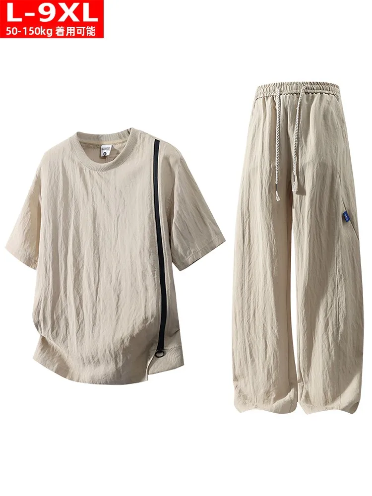 conjunto-de-verano-informal-para-hombre-de-lino-con-parches-cremallera-manga-corta-pantalon-largo-talla-grande-holgado-y-comodo-de-una-pieza