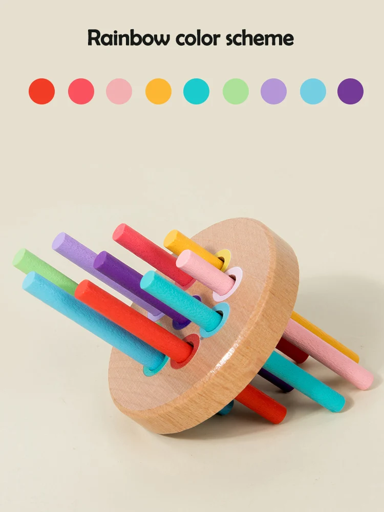 Montessori Spielzeug Holz Farbe Sortierung Spielzeug Feinmotorik Sensorische Matching Spiele Pädagogisches Kind Spielzeug Für 1-3 Jahre alt 3 + Geschenk – Detail 12