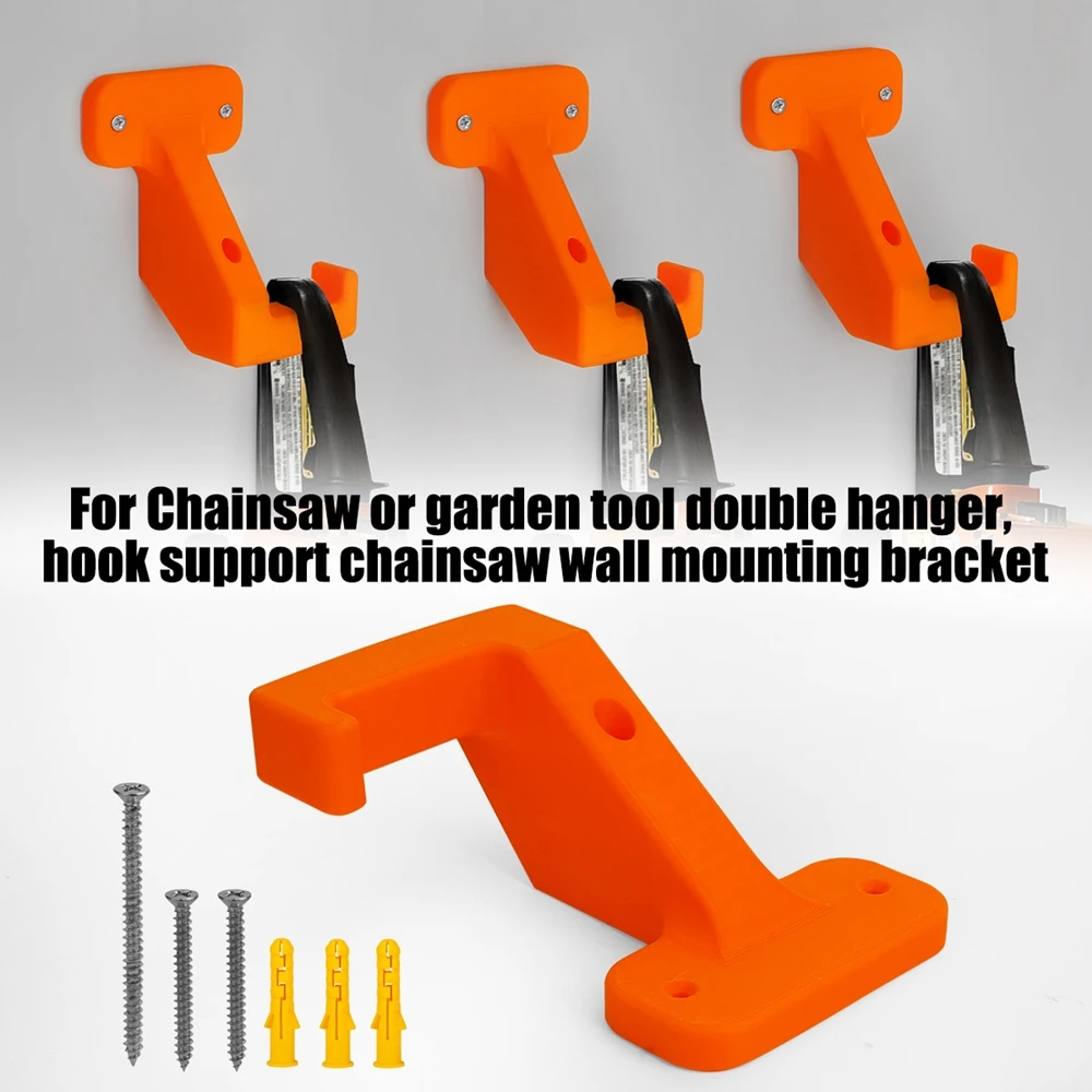 Installation Bracket For Chainsaw Wall For Chainsaw or Garden Tool Double Hanger Hook Support Chainsaw Wall Mounting Bracket