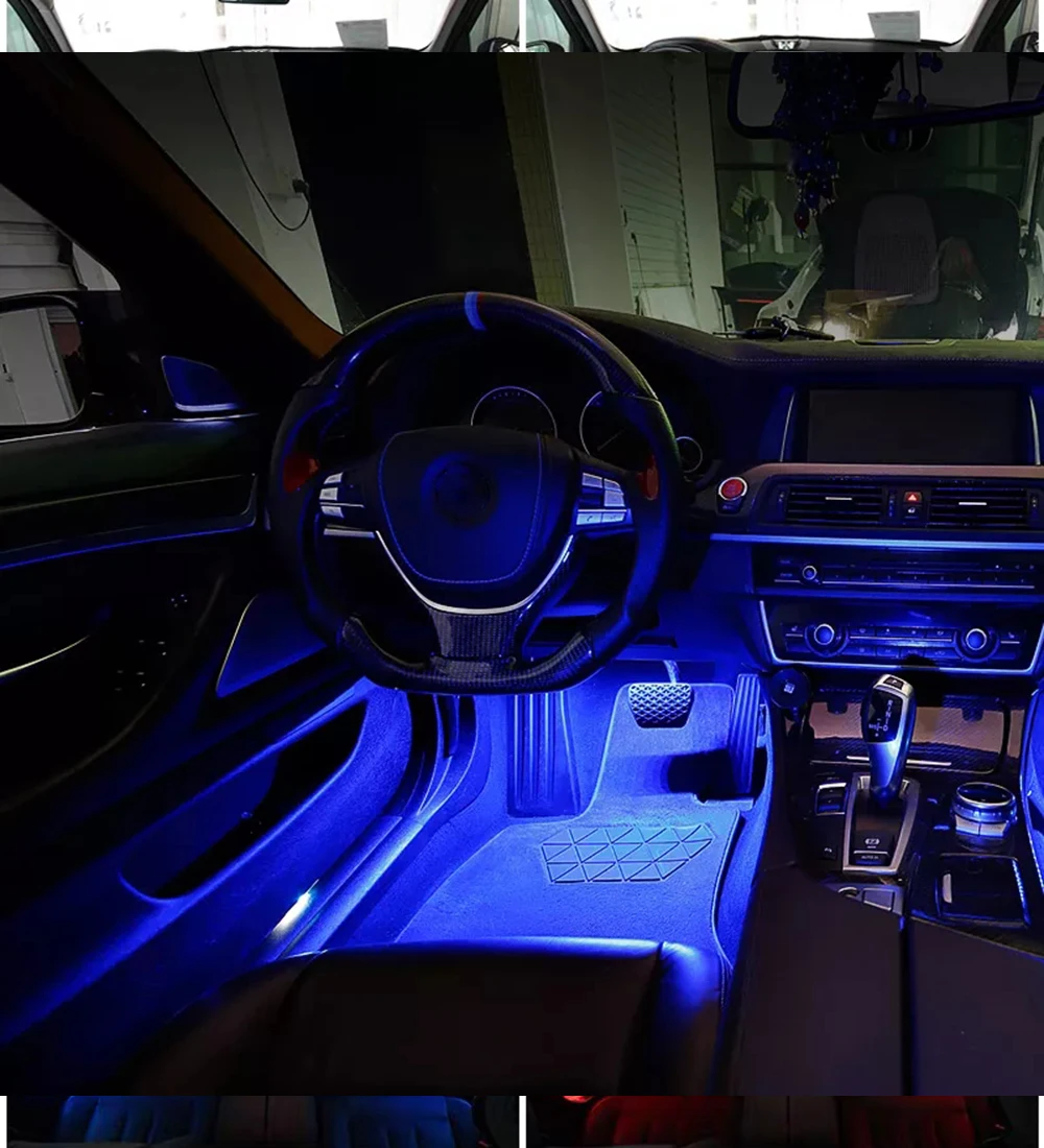 For BMW X5/X6 F15 F16 2011-2018 Car Led Luminous Ambient Light Door Panel Dashboard Footwell Atmosphere Lamp
