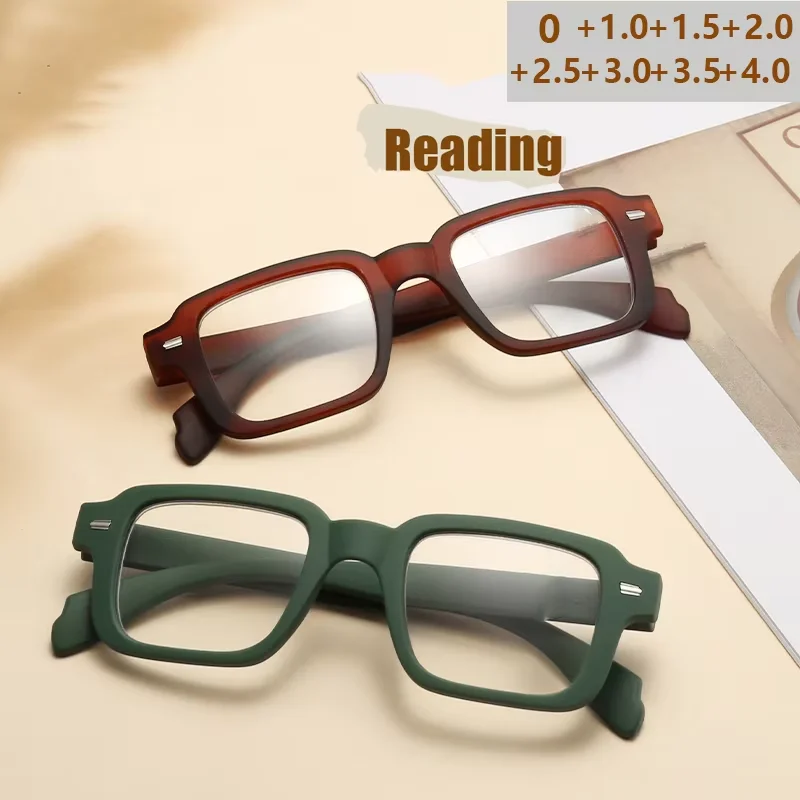 2025 Neue Brille mit quadratischem Rahmen, modische Brille, vielseitige einfache quadratische Lesebrille 315