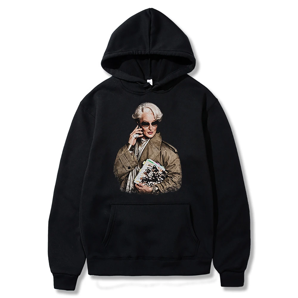 Sudadera con Capucha de la Película El Diablo se Pone una Sudadera, Camiseta Divertida Inspirada en la Película, Sudadera de Miranda Priestly, Sudadera de Meryl Streep Lady Boss