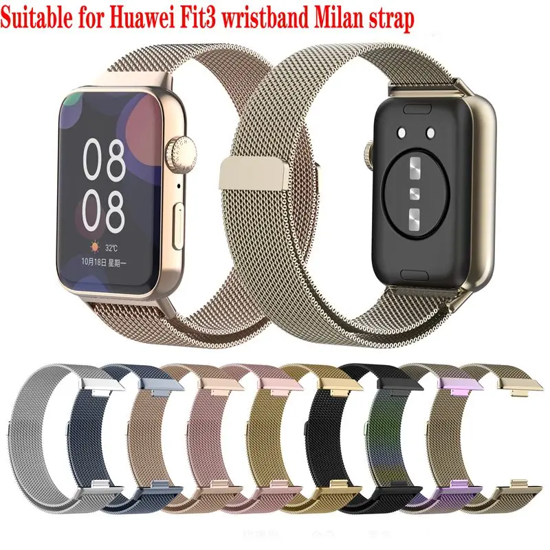 

Milan Magnetic Loop Strap For Huawei watch fit 3 active Smart Wristband Replacement Bracelet For Huawei fit3 classic Correa