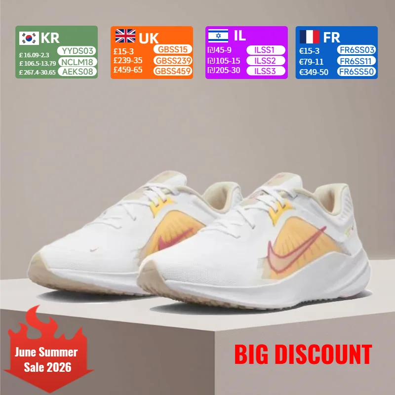 

Nike Quest 5 Cushioned Breathable Slip-Resistant Durable Training Lightweight Running Shoes DD9291-102