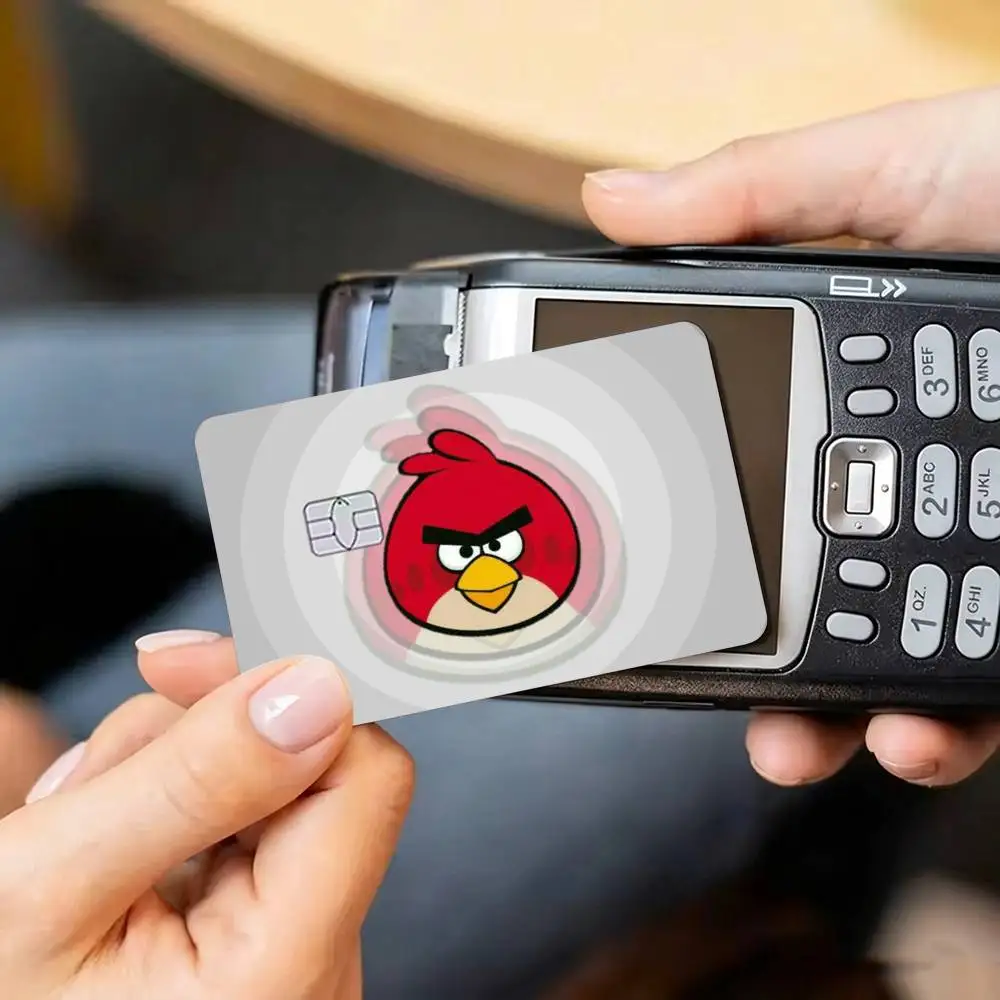 B-BIRD Game A-Angry-y B-Birds  Credit Card HD Stickers Small Chip Waterproof Sticker Game Card Decal Gift
