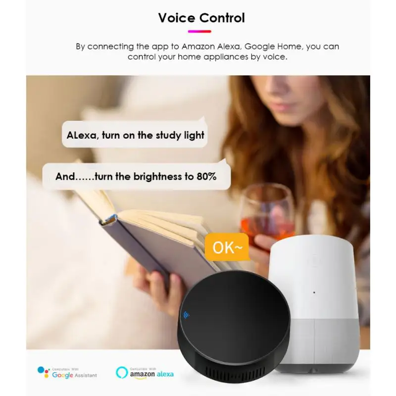 Tuya Wifi Universal Infrared Smart IR Remote Control للتلفزيون ومكيف الهواء وجهاز التحكم عن بعد للمروحة Alexa Google Home Smart Life