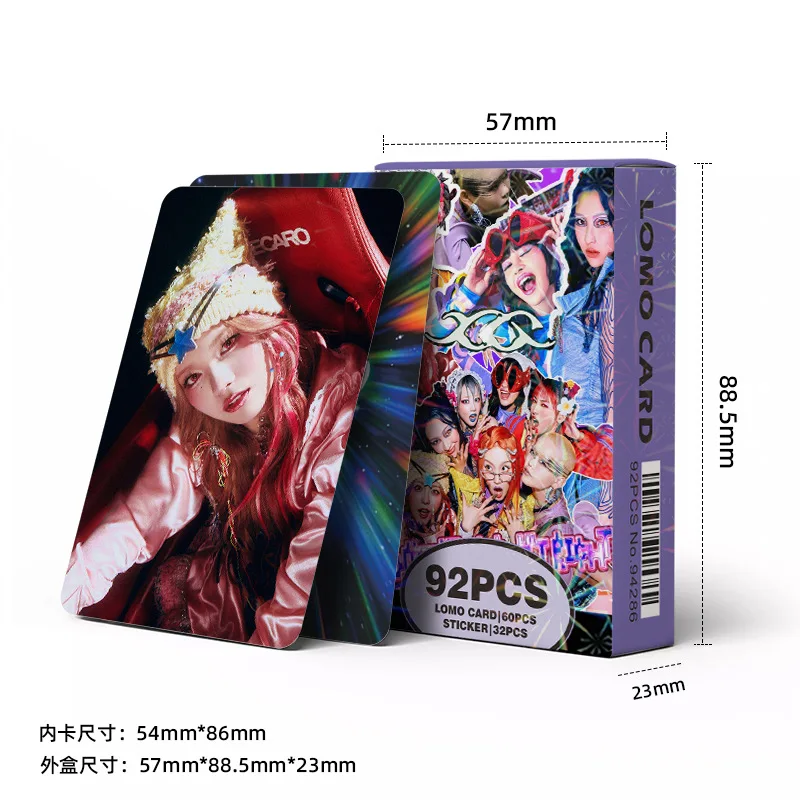 60 + 32 قطعة/المجموعة JPOP فتاة مجموعة XG بطاقة لومو بطاقات جمع بطاقات ملصق طباعة بطاقة بريدية المشجعين هدية هدية الزخرفية